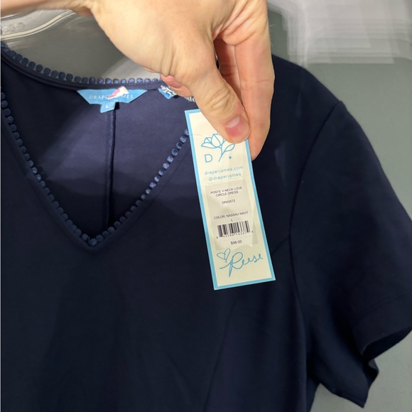 NWT Draper James Ponte V-neck Love Circle Dress Women’s Size Large - Picture 4 of 5